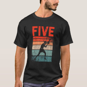 Kinder 5. Geburtstag Retro Tischtennis 5 Jahre alt T-Shirt