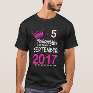 Kinder 5. Geburtstag Rosa Prinzessinnen Geboren T-Shirt