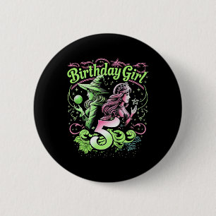 Kinder 5. Geburtstag Rosa und Grün 5 Jahre alt Button