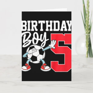 Kinder 5. Geburtstags-Shirt Junge Fußball Kids Foo Karte
