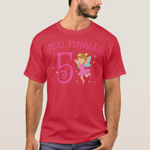 Kinder 5. Geburtstagsparty Cake Fairy Tale Girl Pr T-Shirt