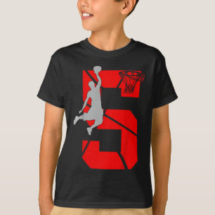 Kinder 5 Jahre alt 5. Basketball GeburtstagspartyT T-Shirt