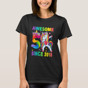 Kinder 5 Jahre alt 5. Geburtstag Einhorn Dabbing G T-Shirt