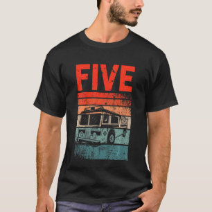 Kinder 5 Jahre alt 5. Geburtstag Junge Feuerwehrfe T-Shirt