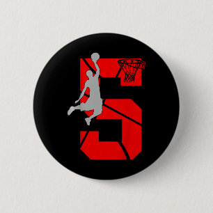 Kinder 5 Jahre alt 5 Jahre Bysketbyll Geburtstagsp Button