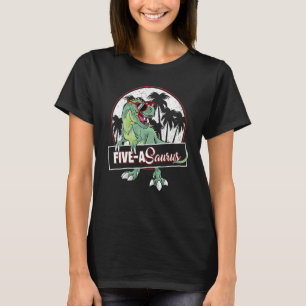 Kinder 5 Jahre alt Dinosaurier Geburtstag 5. Rex D T-Shirt
