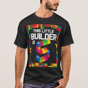 Kinder 5 Jahre alt Gebäude blockiert Geburtstagsbr T-Shirt
