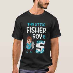 Kinder 5 Jahre alt Kleiner Fischerjunge Fischen Ki T-Shirt