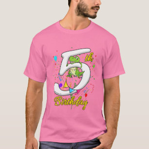 Kinder 5 Jahre alt Mädchen 5 Tage   Rex 5th Birthd T-Shirt