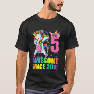 Kinder 5 Jahre alt Mädchen Schlucken Einhorn Phant T-Shirt