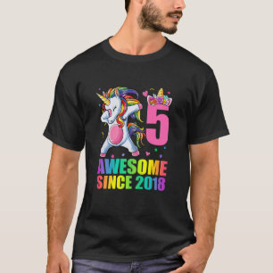 Kinder 5 Jahre alt Mädchen Schlucken Einhorn Phant T-Shirt
