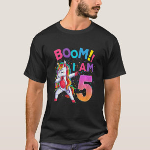 Kinder 5 Jahre alt Niedliches Einhorn Dabbing 5. B T-Shirt