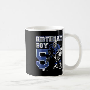 Kinder 5 Jahre alte Eishockey-Themen-Geburtstagsfe Kaffeetasse