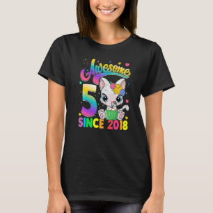 Kinder 5 Jahre alte Katze Phantastisch seit 2018 K T-Shirt