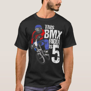 Kinder 5 Jahre alter BMX Geburtstagsparty Boys Dir T-Shirt