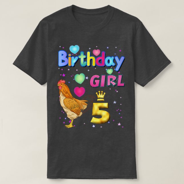 Kinder 5 Jahre altes Hühnchen Es ist mein 5. Gebur T-Shirt (Design vorne)