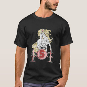 Kinder 5 Jahre Altes Pferd Mädchen 5. Geburtstag R T-Shirt