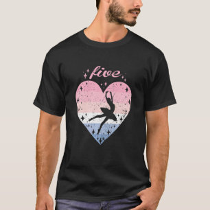 Kinder 5 Jahre Niedliches Ballett Geburtstag Mädch T-Shirt