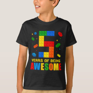 Kinder 5-jähriger Geburtstagsjunge, der großartig  T-Shirt