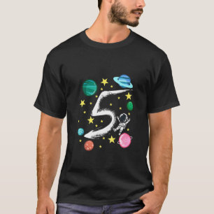 Kinder 5. Weltraumspaziergang 5 Jahre alt Astron T-Shirt