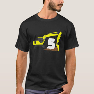Kinder 5Geburtstags Baustelle T-Shirt