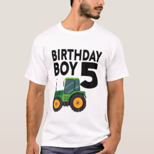 Kinder 5ND Geburtstagsfarm Traktor 5 5 Jahre alter T-Shirt
