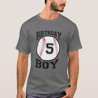 Kinder 5th Birthday 2016 Baseball Boys Five 5 Fift T-Shirt