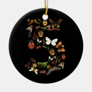 Kinder 5th Birthday Bugs Insects Beetles Boys Girl Keramik Ornament