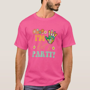 Kinder 5th Birthday Girl Retro Sonnenblume Groovy T-Shirt