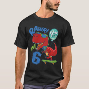 Kinder 6. Geburtstag 6 Jahre alter Junge Roter T-R T-Shirt