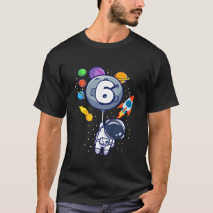 Kinder 6. Geburtstag Astronaut 6 Jahre alt Geburts T-Shirt