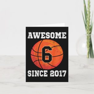 Kinder 6. Geburtstag Basketball mehr als 6 Jahre a Karte