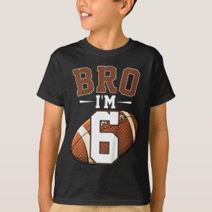 Kinder 6. Geburtstag Fußball Bro Ich bin 6 Jahre a T-Shirt