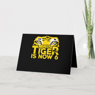 Kinder 6 Geburtstag Geschenk Tiger Tiger Tiger jet Karte
