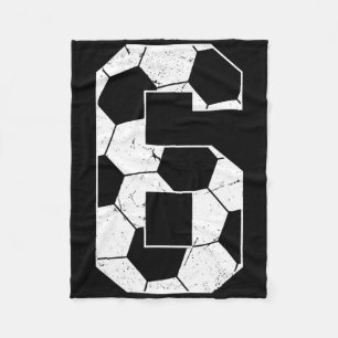 Kinder 6. Geburtstag Junge Fußballspieler Fußbyll Fleecedecke