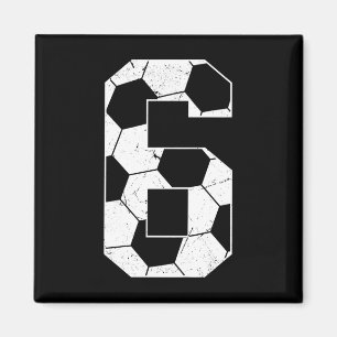 Kinder 6. Geburtstag Junge Fußballspieler Fußbyll Magnet