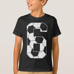 Kinder 6. Geburtstag Junge Fußballspieler Fußbyll  T-Shirt