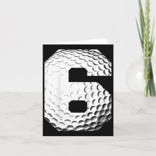 Kinder 6. Geburtstag Junge Golf Player Golf 6 Jahr Karte