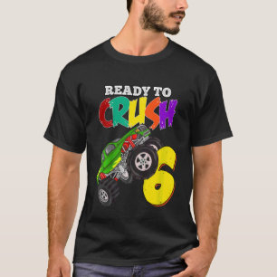 Kinder 6. Geburtstag Jungen Monster Lkw 6 Jahre al T-Shirt