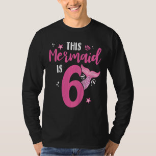 Kinder 6. Geburtstag Meerjungfrau 6 Mädchen Matchi T-Shirt