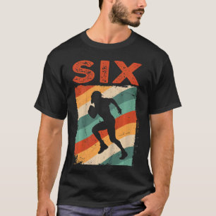 Kinder 6. Geburtstag Retro American Football 6 Jah T-Shirt
