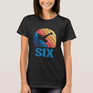 Kinder 6. Geburtstag Retro Soccer 6 Jahre alter Ju T-Shirt