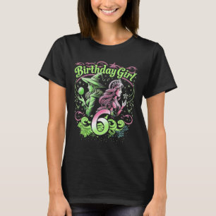 Kinder 6. Geburtstag Rosa und Grün 6 Jahre alt T-Shirt