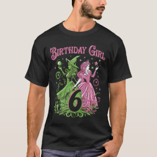 Kinder 6. Geburtstag Rosa und Grün 6 Jahre alt T-Shirt