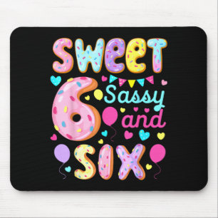Kinder 6. Geburtstag süße Sy und sechs Geburtstags Mousepad
