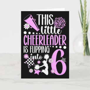 Kinder 6. Geburtstagsfeier Cheerleader Sechsjährig Karte
