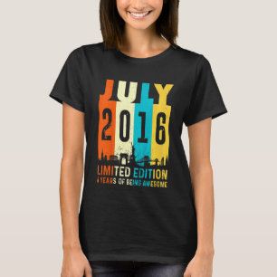 Kinder 6 hergestellt im Juli 2016 6. Geburtstag T-Shirt