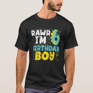 Kinder 6 Jahre alt 6 Geburtstag Junge Dinosaurier T-Shirt