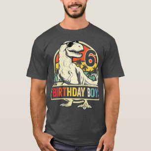 Kinder 6 Jahre alt 6. Geburtstag Junge Rex Dinosau T-Shirt