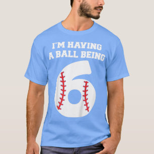 Kinder 6 Jahre alt Baseball Thema - Geburtstag Shi T-Shirt